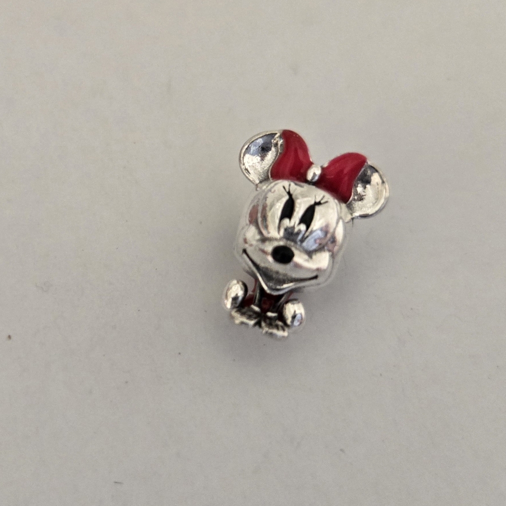 Silver and Red Minnie Mouse Charm